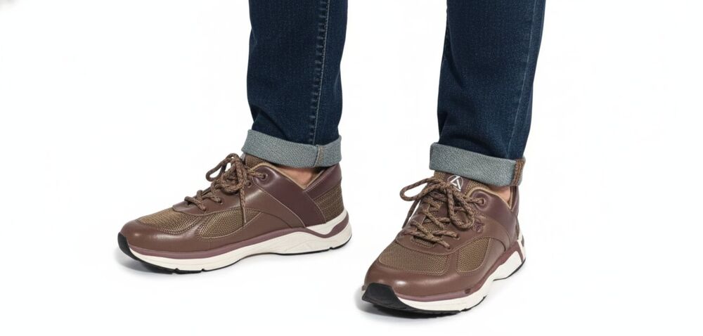 ZEBA Shoes Men's Brown Hands Free Slip On Walking Casual US 8.5